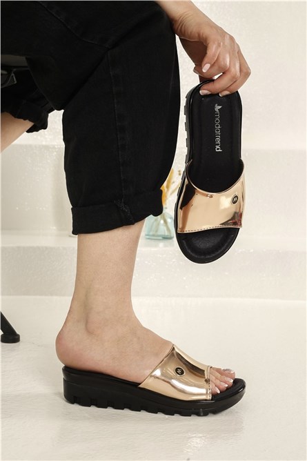 Women's slippers - Copper color #327497
