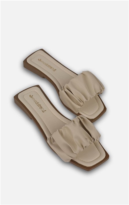 Дамски чехли - Крем #329412