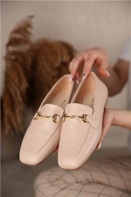 Дамски лоуфъри - Бежови 302303