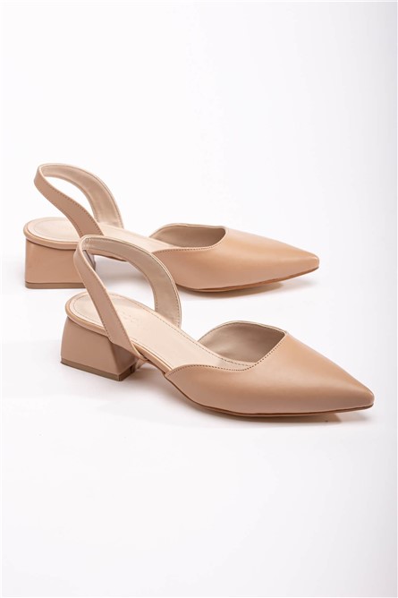 Women's Heeled Sandals - Beige #370754