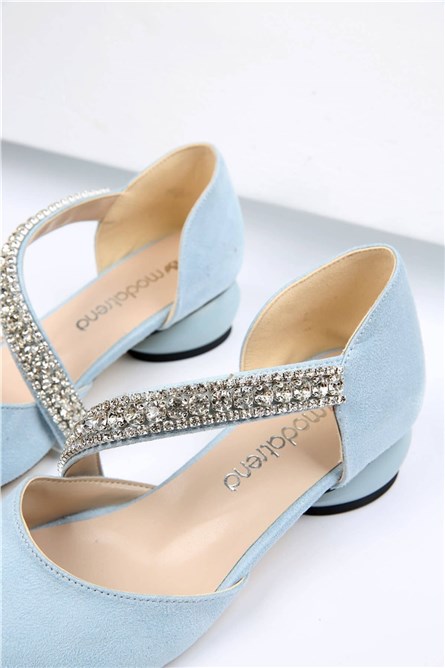 Women's casual shoes - Light blue #328591