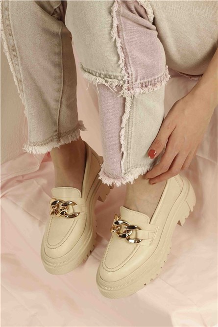 Women's casual shoes - Light beige #326642