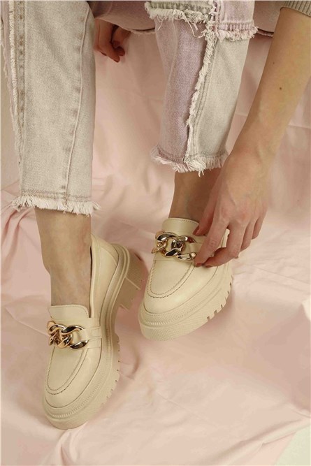 Women's casual shoes - Light beige #326642