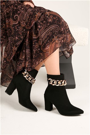 Women's suede boots - Black #320251