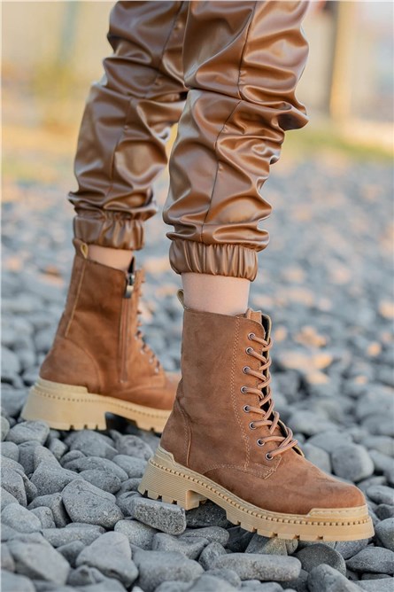 Women's Lace Up Suede Boots - Taba #358755