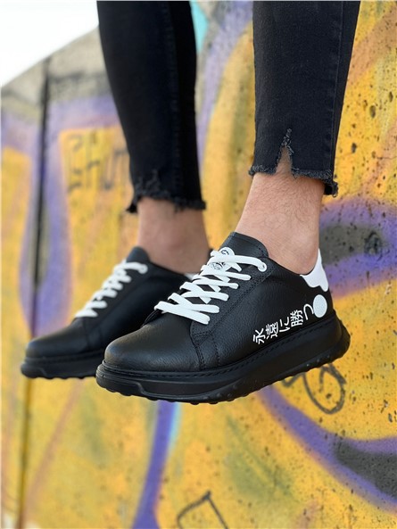 Men's Casual Lace Up Shoes KB-172 - Black #369929