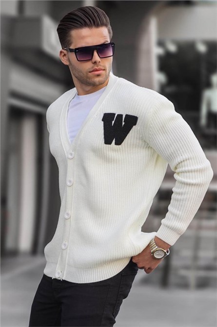 Men's Knit Cardigan T6313 - Cream #363745