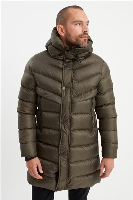 Men's Waterproof Windproof Hooded Jacket QUDK-001 - Khaki #409510