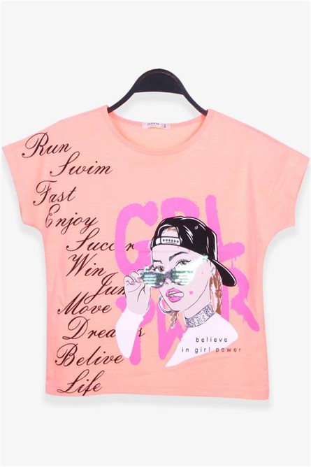 Children's t-shirt for a girl - Orange #379605