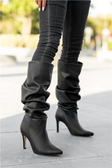 Women's Heeled Boots - Black #362391