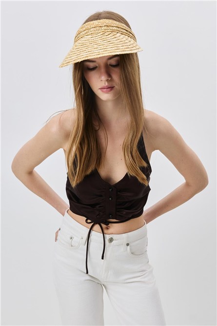 Straw Visor Hat Y8218  #452063
