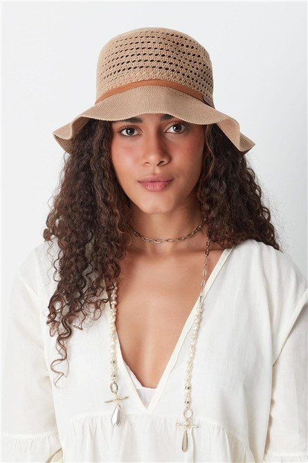 Mercerized Beach Hat T24740-17  #451466