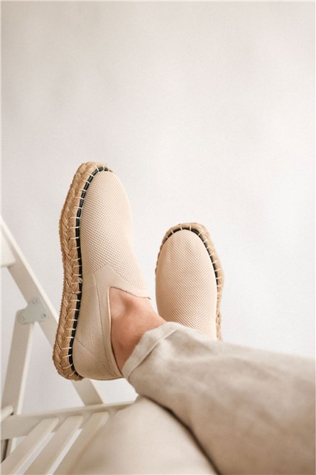 Men's textile shoes CH305 - Beige #402016
