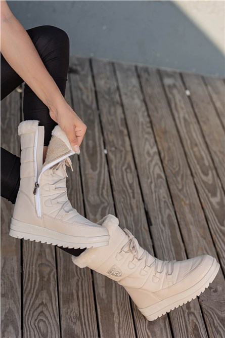 Women's Snow Boots - Light Beige #358761