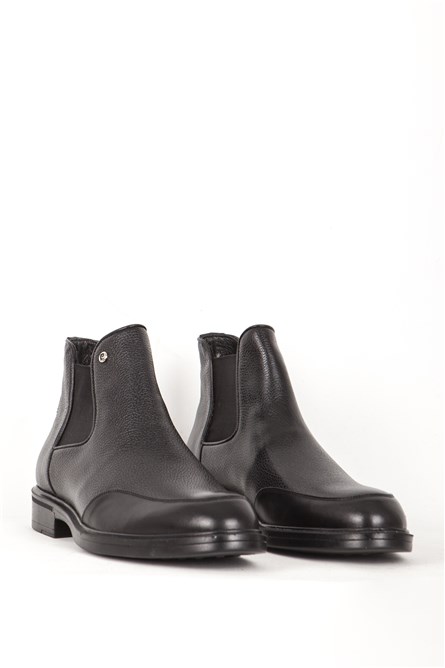 Men's Genuine Leather Boots 120169 - Black #405764 