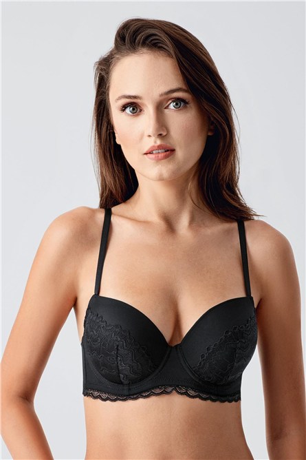 Non-padded Lace-Detailed Bra C18395  #451837