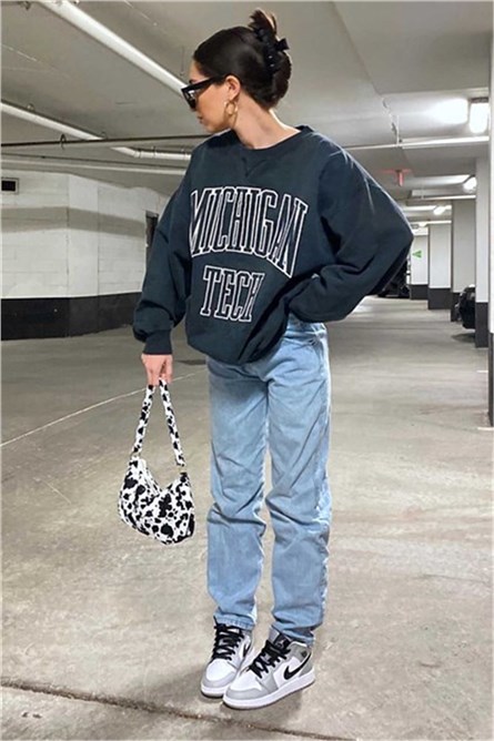 Madmext Women's Sweatshirt - Dark Grey #290968
