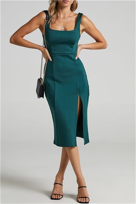 Women's dress MG1423 - Dark green #327762