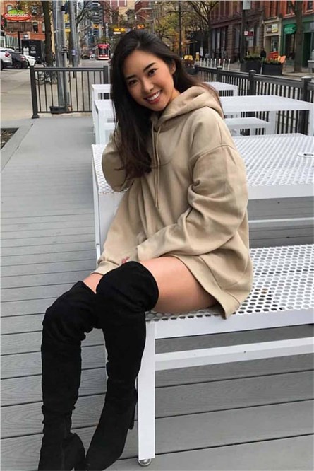 Madmext Women's Sweatshirt - Beige #286744