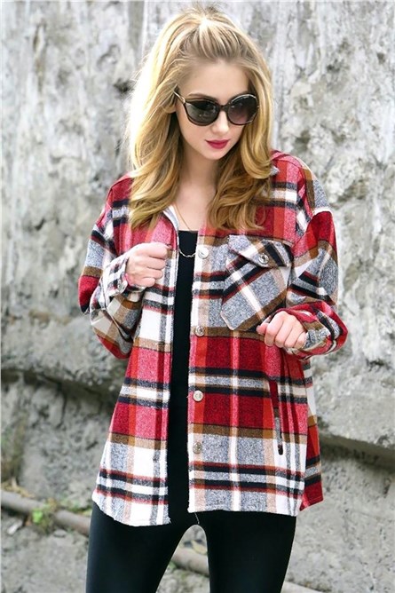 Mad Girls Women's Shirt - Red, White #290157