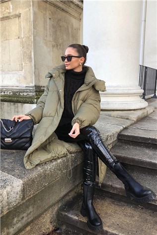 Madmext Women's Coat - Khaki #319848