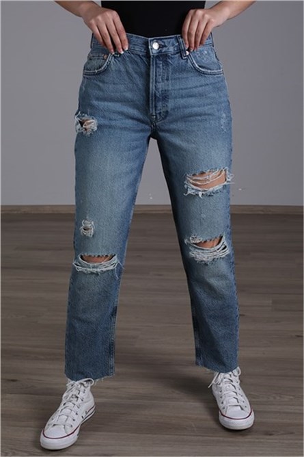 Madmext Women's Jeans - Blue #303549