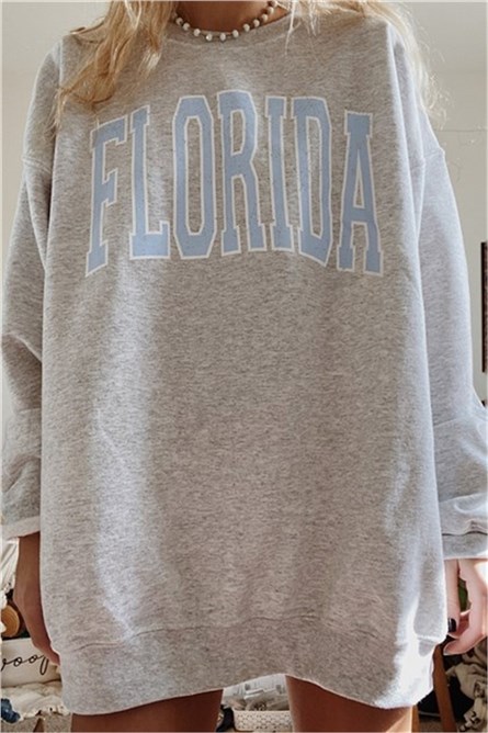 Madmext Women's Sweatshirt - Grey, Blue #308765