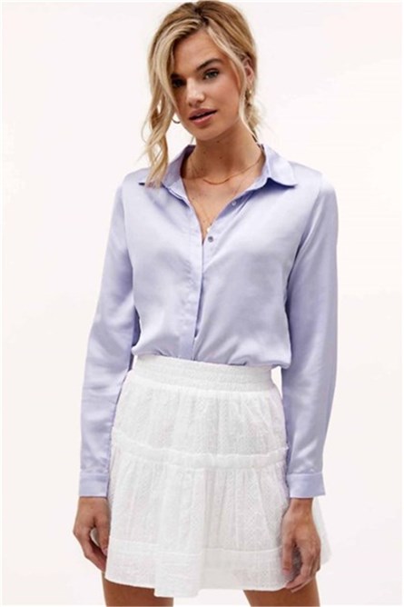Дамска сатенена риза MG1103 - Лилава  #305936