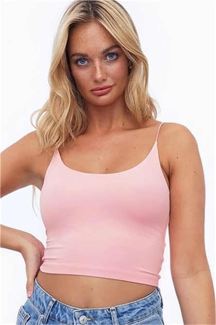 Mad Girls Women's Crop Top - Pink #292789