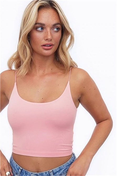Mad Girls Women's Crop Top - Pink #292789