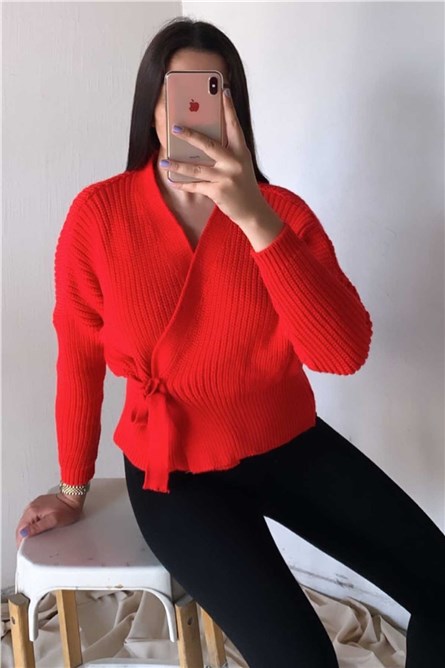 Дамска жилетка MG790  - Червена 289834