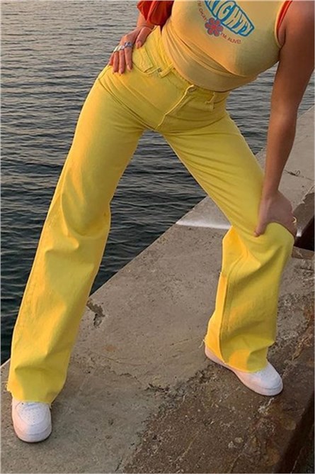 Mad Girls Women's Jeans - Yellow #307100