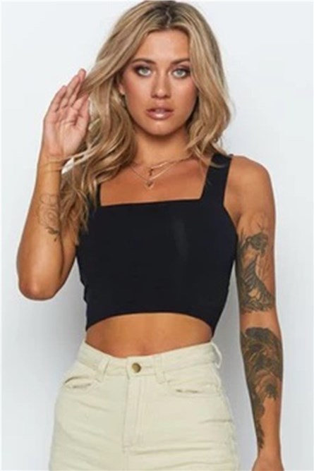 Mad Girls Women's Crop Top - Black #293258