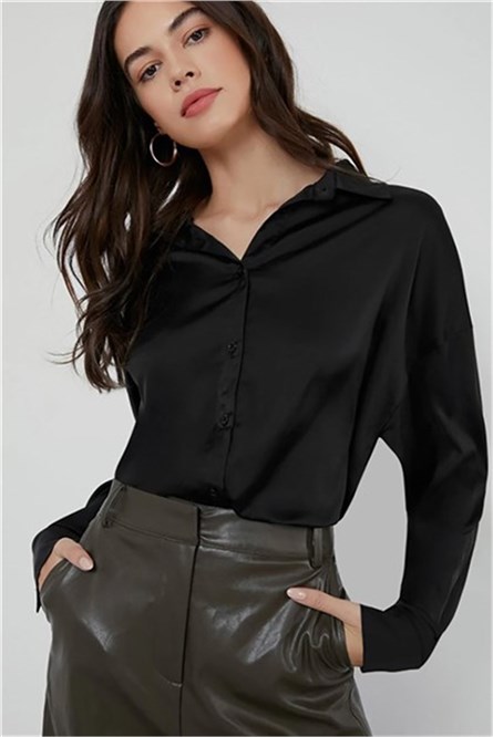 Дамска риза MG1099 - Черна #305941