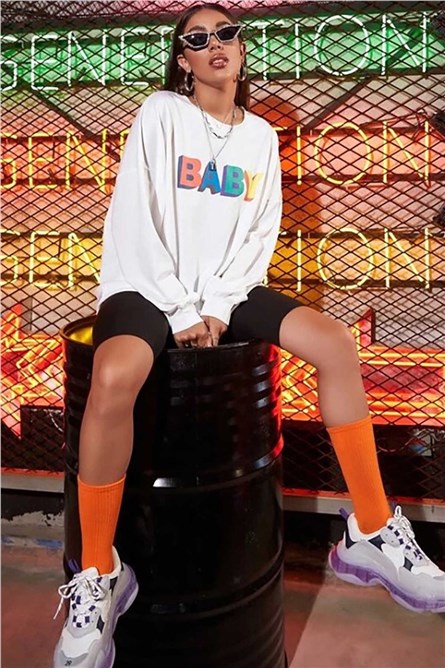 Madmext Women's Sweatshirt - White #289855