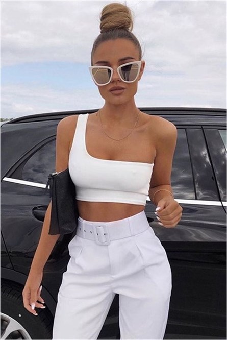 Mad Girls Women's Crop Top - White #305567