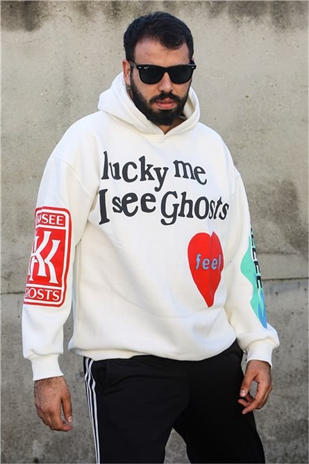 Men's Oversize Sweatshirt 5338 - Ecru #321132