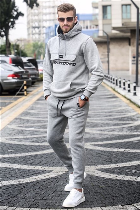 Men's sports set 5643 - Gray #321140