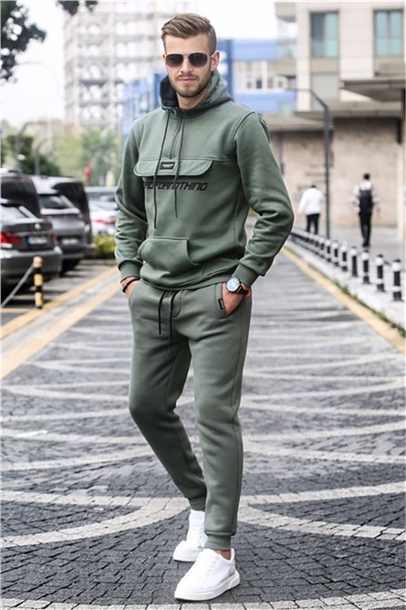 Men's sports set 5643 - Khaki #321139