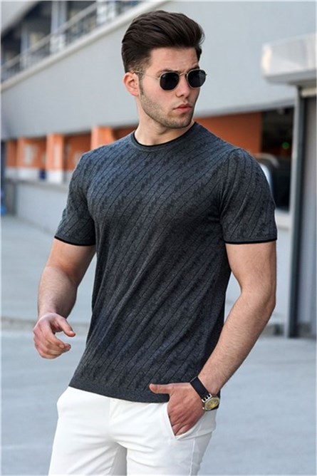 Madmext Men's T-Shirt - Charcoal #303793