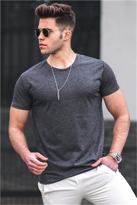 Madmext Men's T-Shirt - Dark Grey #300394