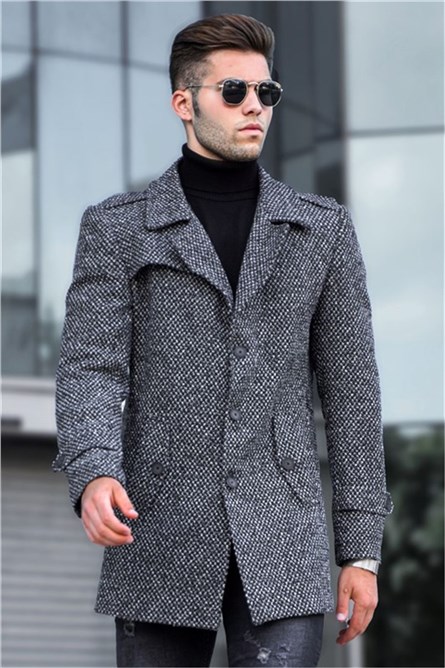 Madmext Men's Coat - Grey #311254