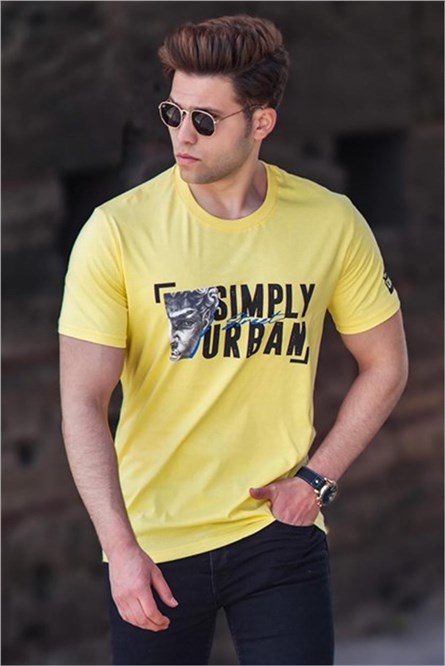 Madmext Men's T-Shirt - Yellow #303975