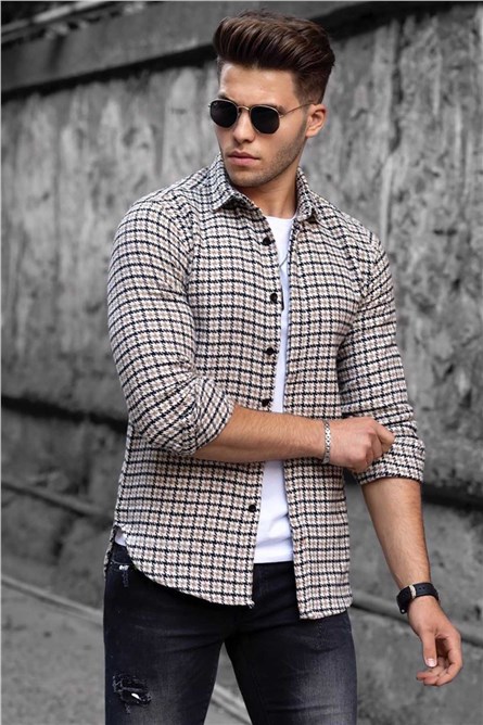 Madmext Men's Shirt - Beige #289685