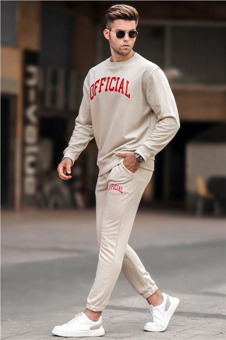 Madmext Men's Tracksuits - Beige #310582