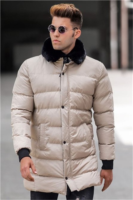 Madmext Men's Coat - Beige #308503