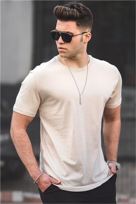 Madmext Men's T-Shirt - Light Beige #300306