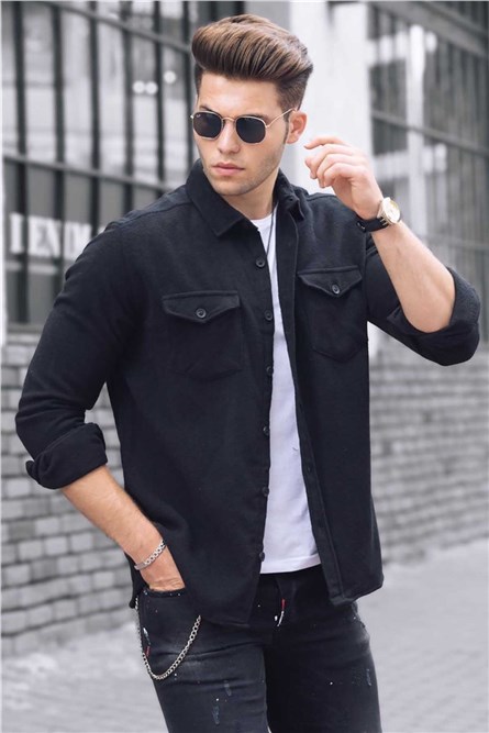 Мъжка риза 9403 - Черна 289773