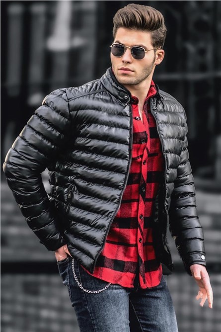 Мъжко кожено яке 9098 - Черно 287948 Мъжко кожено яке 9098 - Черно 287948