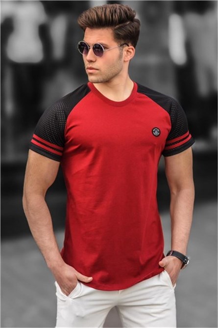 Madmext Men's T-Shirt - Red, Black #303849